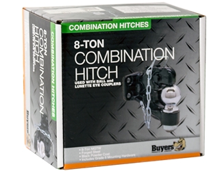 Buyers Products 10050 8-Ton Combination Hitch with 2" Chrome Ball and Mounting Kit 