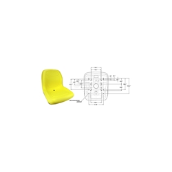 Rotary 13346 18" Yellow High Back Seat - ROT 13346