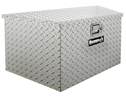 Buyers Products 1701380 14.5" X 34/20.7" X 15" Diamond Tread Aluminum Trailer Tongue Box - BUY 1701380