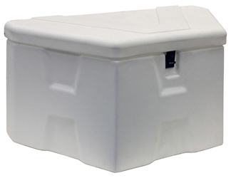 Buyers Products 1701679 19" X 36/18" X 18" White Poly Trailer Tongue Box 