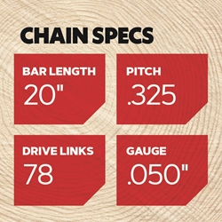 Oregon 20BPX078G 0.325 Inch ControlCut Saw Chain - OCS 20BPX078G