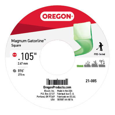 Oregon 21-005 5lb Spool of Square .105 Gatorline - OEP 21-005