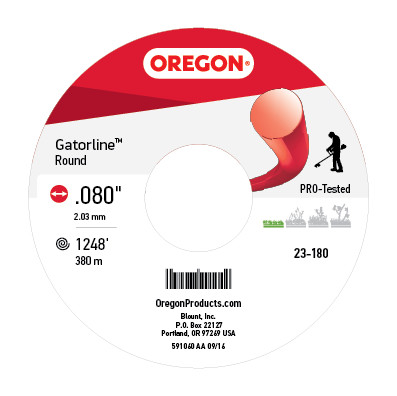 Oregon 23-180 3lb Spool of Red Round .080 Gatorline - OEP 23-180