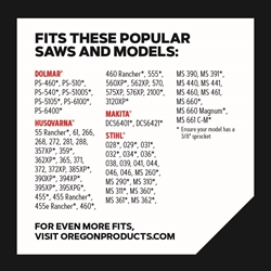 Oregon 72EXL084G 3/8 Inch PowerCut Saw Chain - OCS 72EXL084G