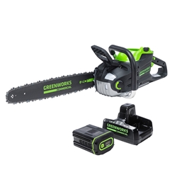 Greenworks Commercial 82CS34-4DP 20" 82V 3.4 kW Commercial Brushless Chainsaw with 4 AH Battery and Dual Port Rapid Charger 20" 82V 3.4 kW Commercial Brushless Chainsaw with 4 AH Battery and Dual Port Rapid Charger