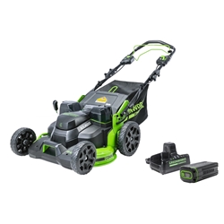 Greenworks Commercial 82LM25S-8DP 82V 25" Brushless Self Propelled Mower with 8 AH Battery and Dual Port Rapid Charger 82V 25" Brushless Self Propelled Mower with 8 AH Battery and Dual Port Rapid Charger