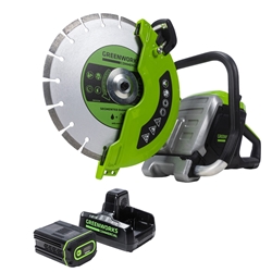 Greenworks Commercial 82PC12-4DP 82V 12" Commercial Power Cutter with 4 AH Battery and Dual Port Rapid Charger 82V 12" Commercial Power Cutter with 4 AH Battery and Dual Port Rapid Charger