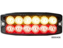 Buyers Products 8890406 5" 6 Amber/ 6 Red Ultra Thin Dual Row Strobe LEDs - BUY 8890406