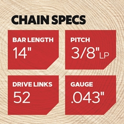 Oregon 90PX052G 14" Narrow-Kerf Saw Chain - OCS 90PX052G