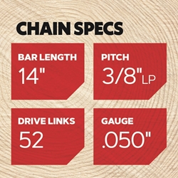 Oregon 91VXL052G 3/8 Low VersaCut Saw Chain - OCS 91VXL052G