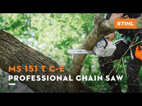 STIHL MS 151 T C-E 23.6cc Gas-Powered Lightweight Ultra-Portable Top-Handle Chainsaw (Bar & Chain Not Included) - STI MS 151 T C-E