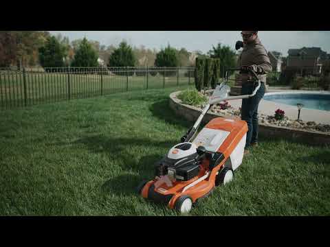 STIHL RM 655 VS 21" Battery-Powered Walk Behind Self-Propelled Vario Drive Lawn Mower w/ Bagger & Blade Brake Clutch - STI RM 655 VS