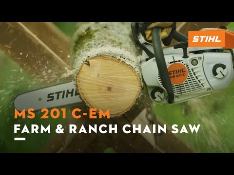 STIHL MS 201 C-EM 35.2cc Gas-Powered Lightweight Smart Tech Chainsaw Power Unit (Bar & Chain Not Included) - STI MS 201 C-EM