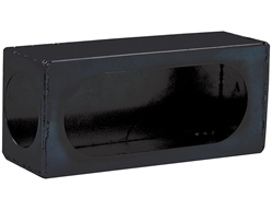 Buyers Products LB384 Black Powder Coated Steel Single Oval Front and Rear Strobe Light Box (3" x 8" x 3") - BUY LB384