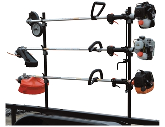 Buyers Products LT10 Lockable Triple String Trimmer Rack for Open Landscape Trailers 