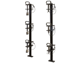 Buyers Products LT18 2-Position Channel-Style Lockable String Trimmer Rack w/ Padlocks for Open Landscape Trailers 