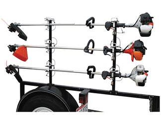 Buyers Products LT13 3-Position Channel-Style Lockable String Trimmer Rack w/ Padlocks for Open Landscape Trailers 